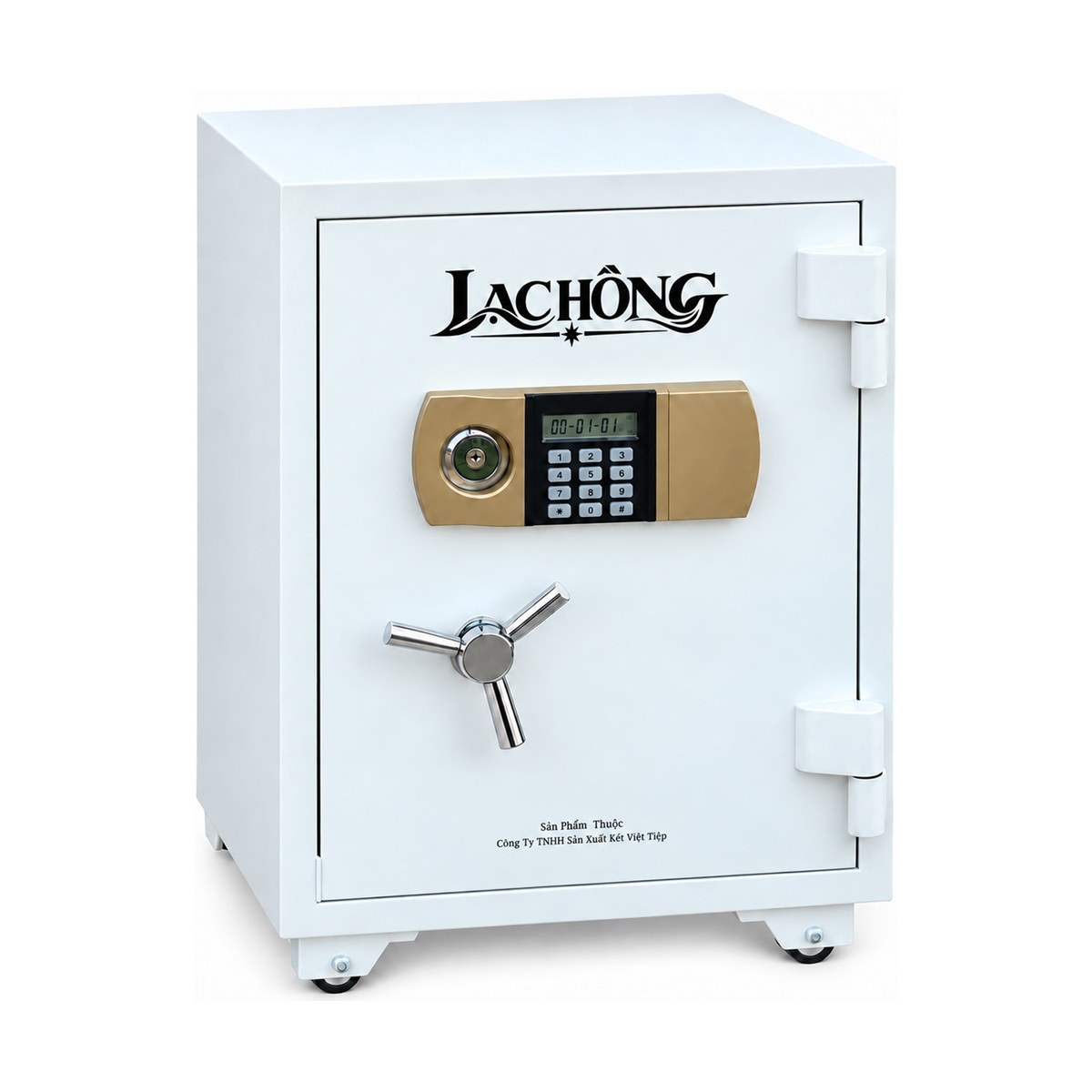 Két sắt Lạc Hồng SC600 E màu Full Trắng, khóa điện tử phím bấm