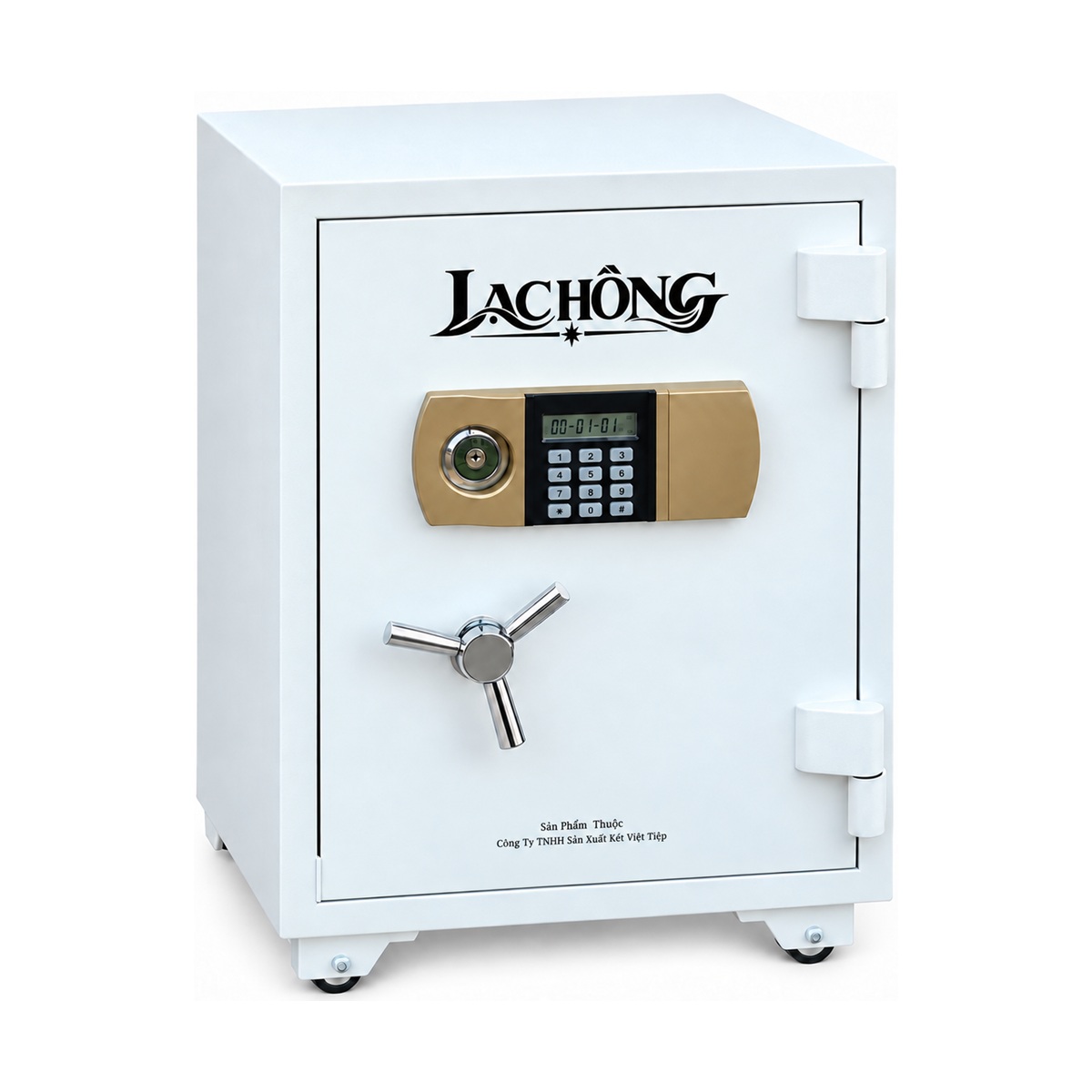 Két sắt Lạc Hồng SC600 E màu Full Trắng, khóa điện tử phím bấm