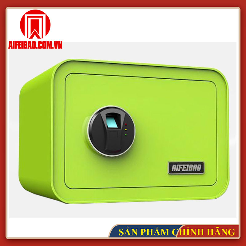 Góc trước két mini Aifeibao HK-M/D-25II-QCZ màu xanh cốm
