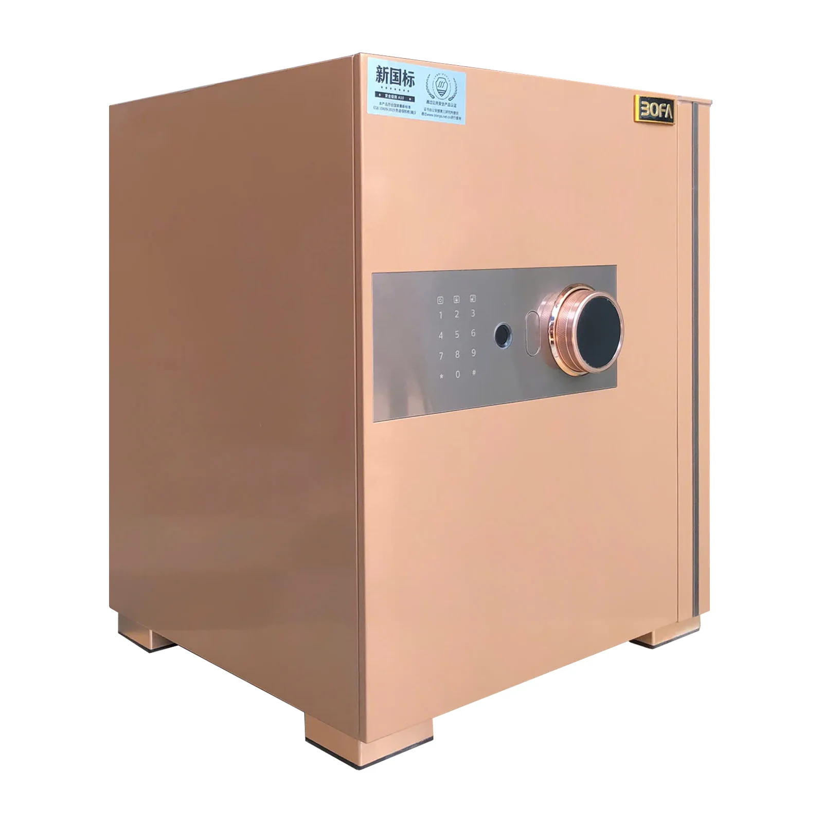 Két sắt Bofa BS-45LY phiên bản Golden nhìn từ góc nghiêng