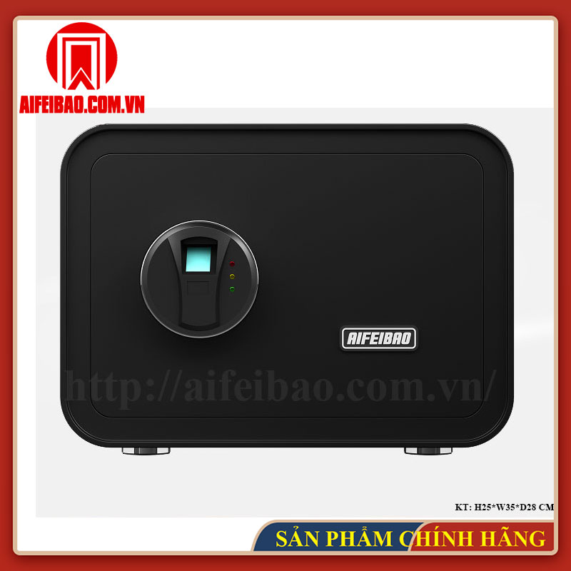Mặt trước két mini Aifeibao HK-M/D-25II-QCZ màu đen