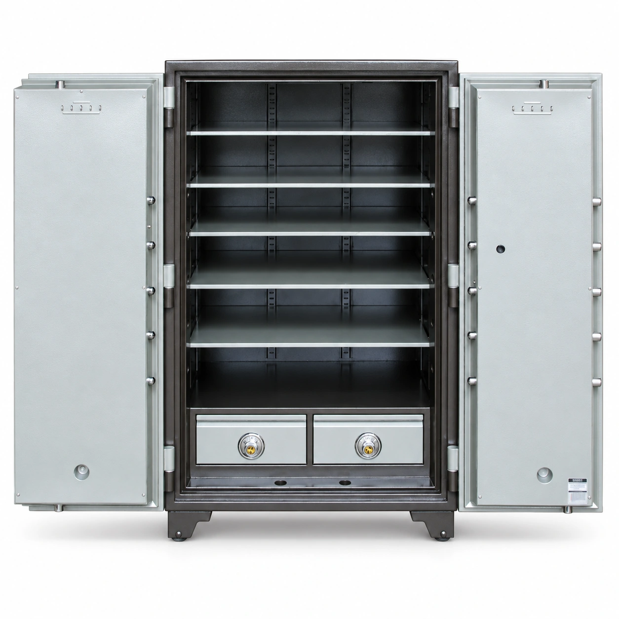 Két sắt Welko K1650-E Pro mở hai cánh, các đợt để đồ và hai ngăn kéo phía dưới