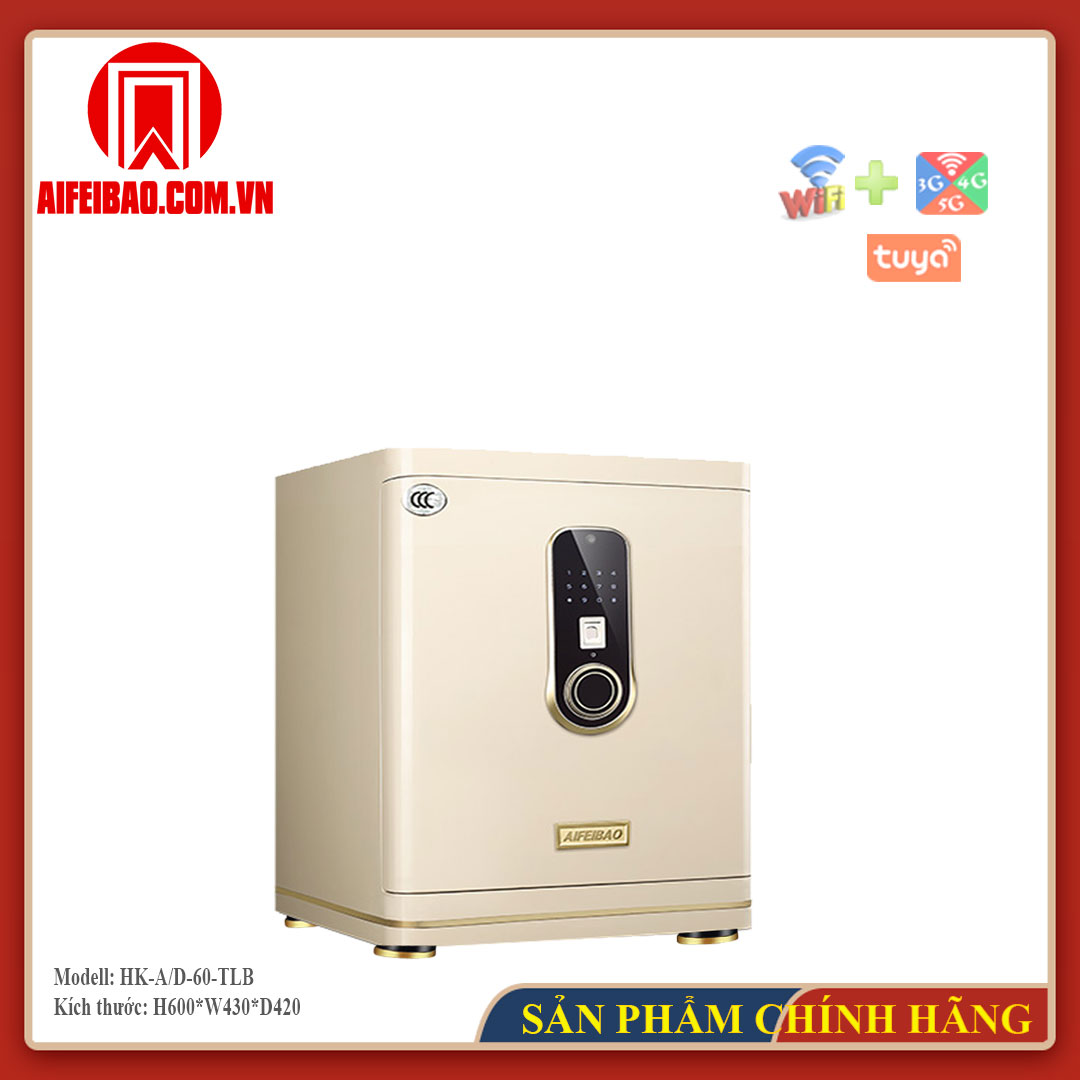 Góc trước két Aifeibao HK-A1/D-60-TLB màu trắng ngà