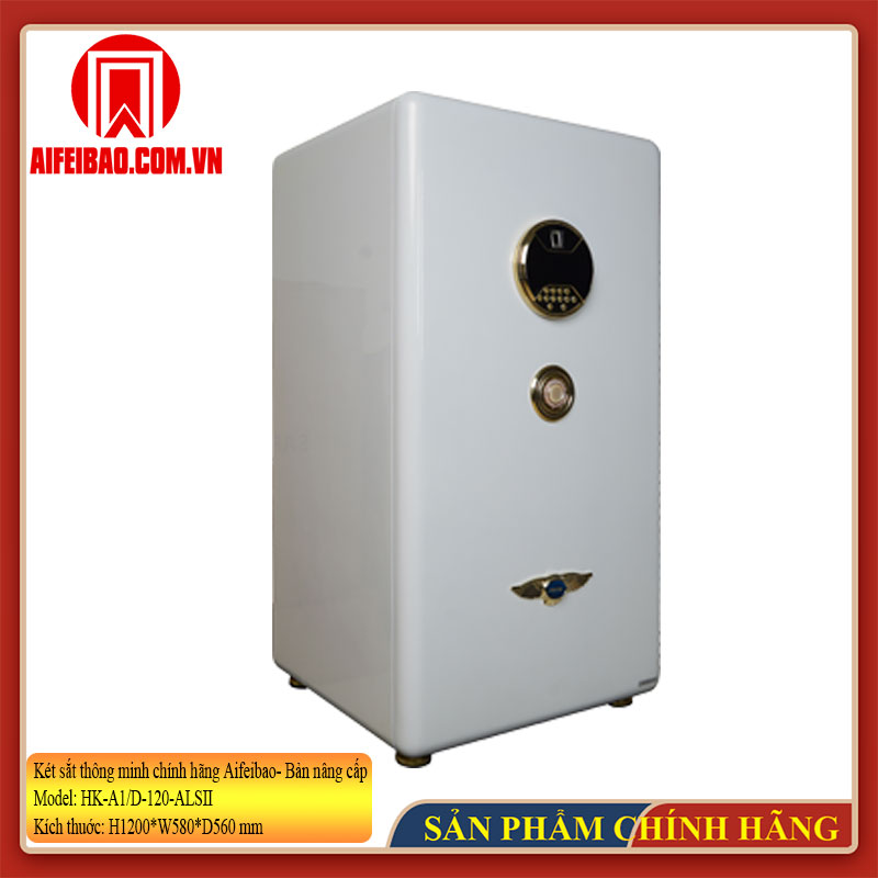 Góc trước bên trái két Aifeibao HK-A1/D-120-ALSII màu trắng