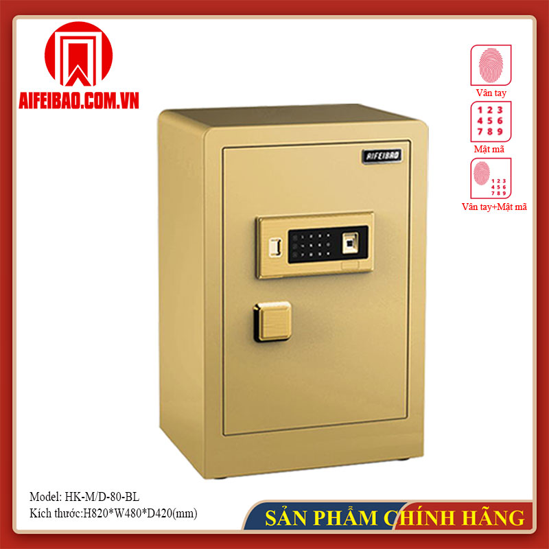 Góc trước két Aifeibao HK-M/D-80-BL màu vàng