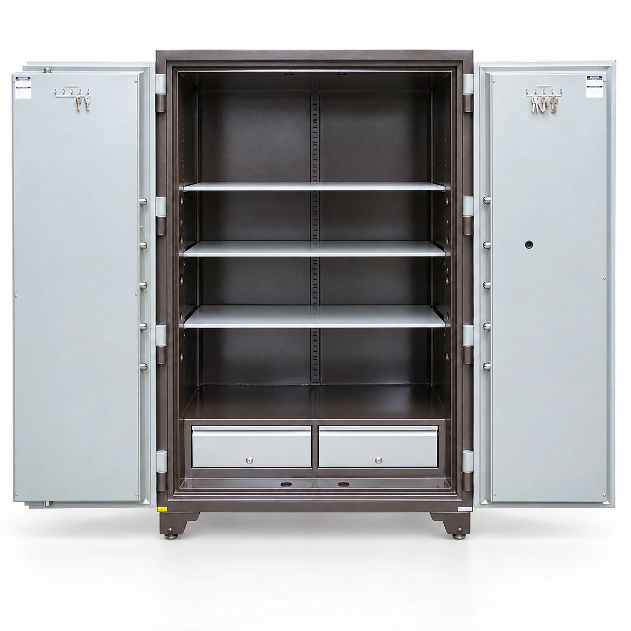 Két sắt Welko 1650E mở hai cánh, ba đợt ngang và hai ngăn kéo phía dưới
