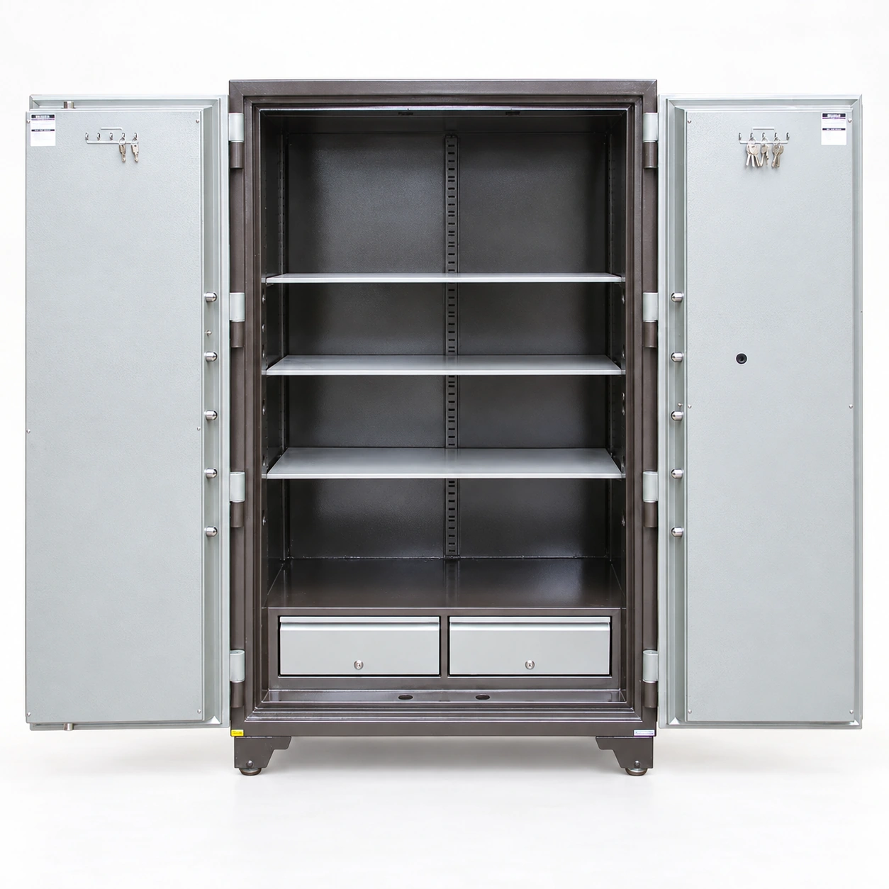 Két sắt Welko 1650DK mở hai cánh, ba đợt ngang và hai ngăn kéo phía dưới