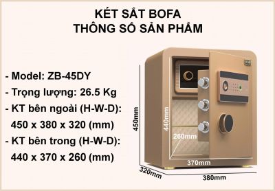 Két sắt ZHIBO SERIES ZB-45DY