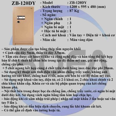 Két sắt ZHIBO SERIES ZB-120DY