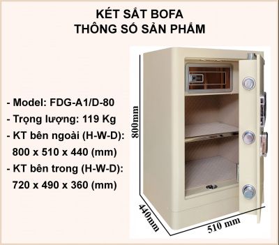Két sắt BOSHANG SERIES FDG-A1/D-80