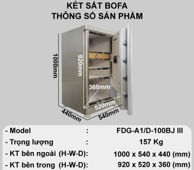 Két sắt BOYA SERIES FDG-A1/D-100BJ III