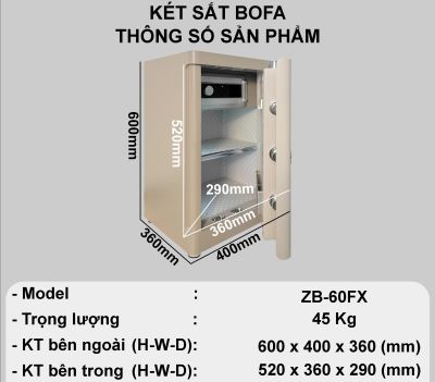  Két sắt ZHIBO SERIES ZB-60FX