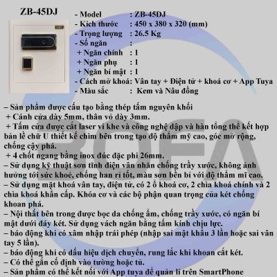  Két sắt ZHIBO SERIES ZB-45DJ