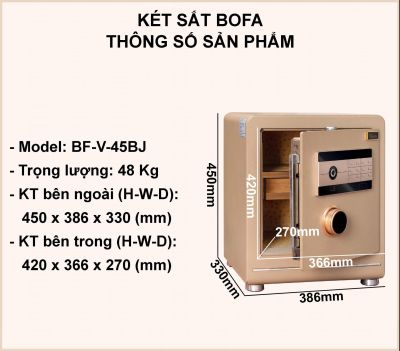  Két sắt BOJIN SERIES BF-V-45BJ