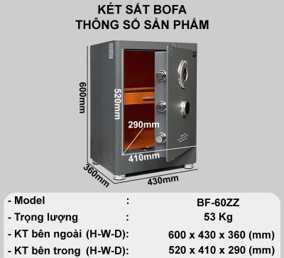 Két Sắt BOFAN SERIES BF-60ZZ