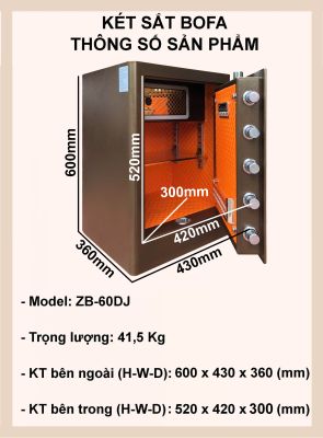  Két sắt ZHIBO SERIES ZB-60DJ
