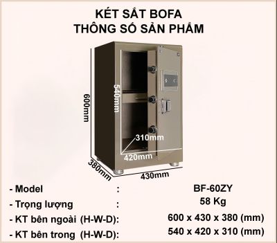  Két Sắt BOFAN SERIES BF-60ZY