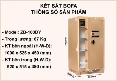  Két sắt ZHIBO SERIES ZB-100DY