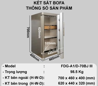 Két sắt BOYA SERIES FDG-A1/D-70BJ III