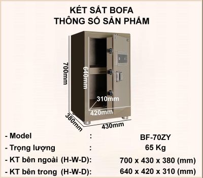 Két Sắt BOFAN SERIES BF-70ZY