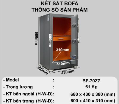 Két Sắt BOFAN SERIES BF-70ZZ