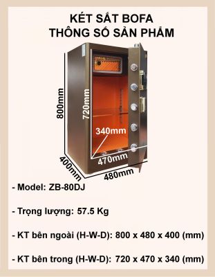  Két sắt ZHIBO SERIES ZB-80DJ