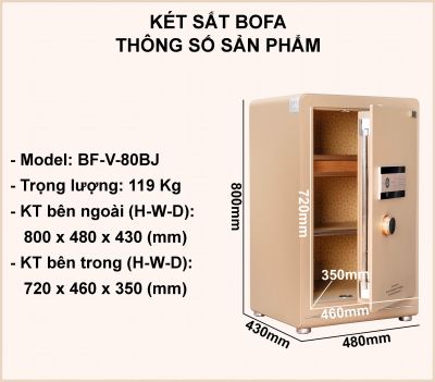  Két sắt BOJIN SERIES BF-V-80BJ