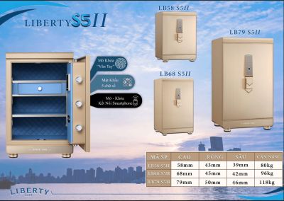 Két Sắt Liberty Premium LB79S5II - Khóa Vân Tay Điện Tử Kết Nối Điện Thoại