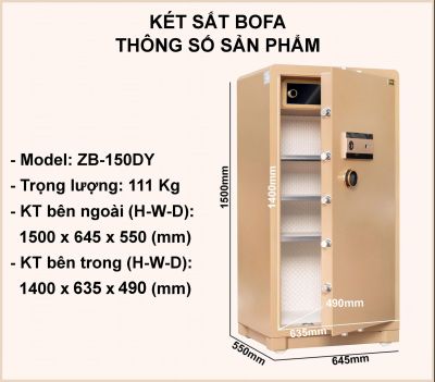 Két sắt ZHIBO SERIES ZB-150DY
